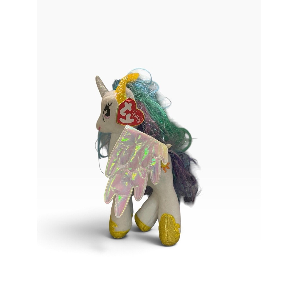 Ty My Little Pony Princess Celestia Plush 9" Sparkle Beanie Babies Collection